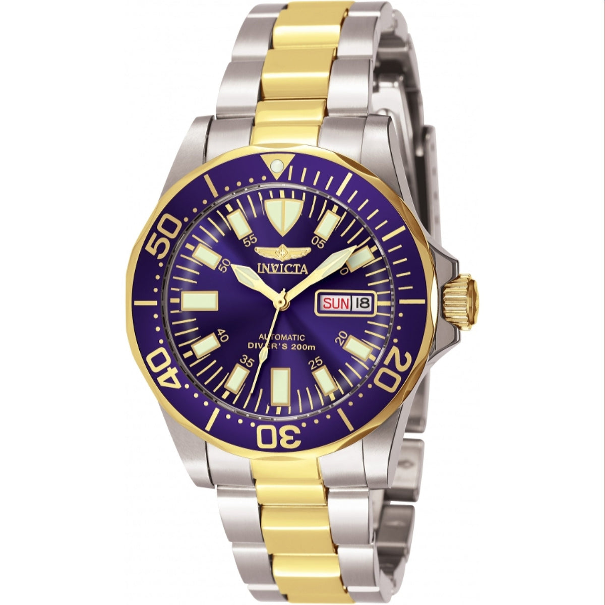 Invicta Men's 7046 Signature Automatic Gold-Tone and Silver Stainless Steel Watch