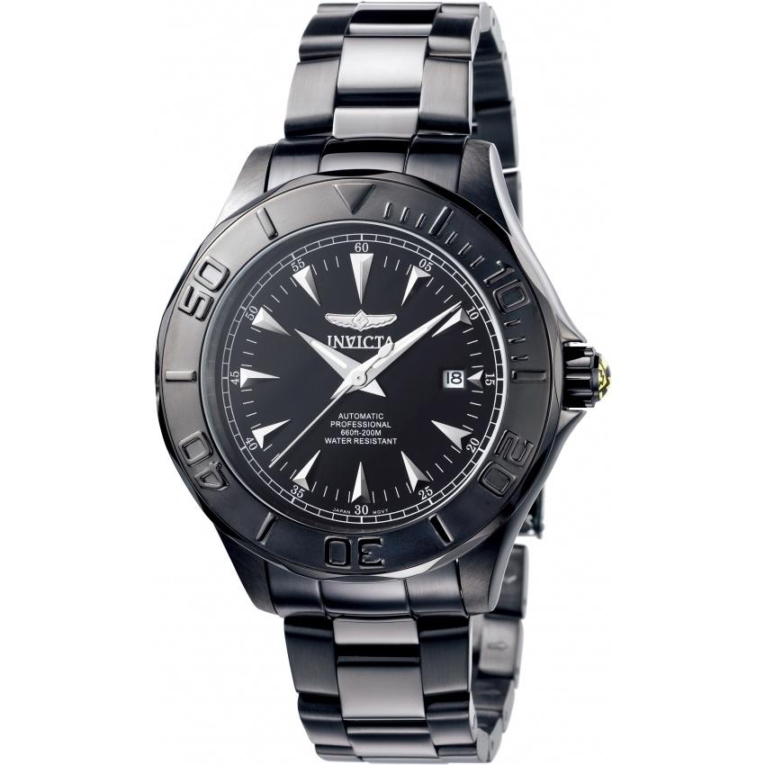 Invicta Men&#39;s 7114 Signature Automatic Gunmetal Stainless Steel Watch