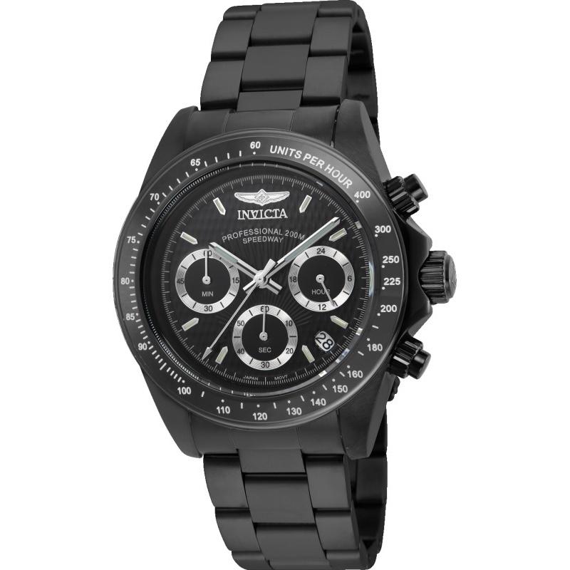 Invicta Men&#39;s 7116 Signature Chronograph Black Stainless Steel Watch