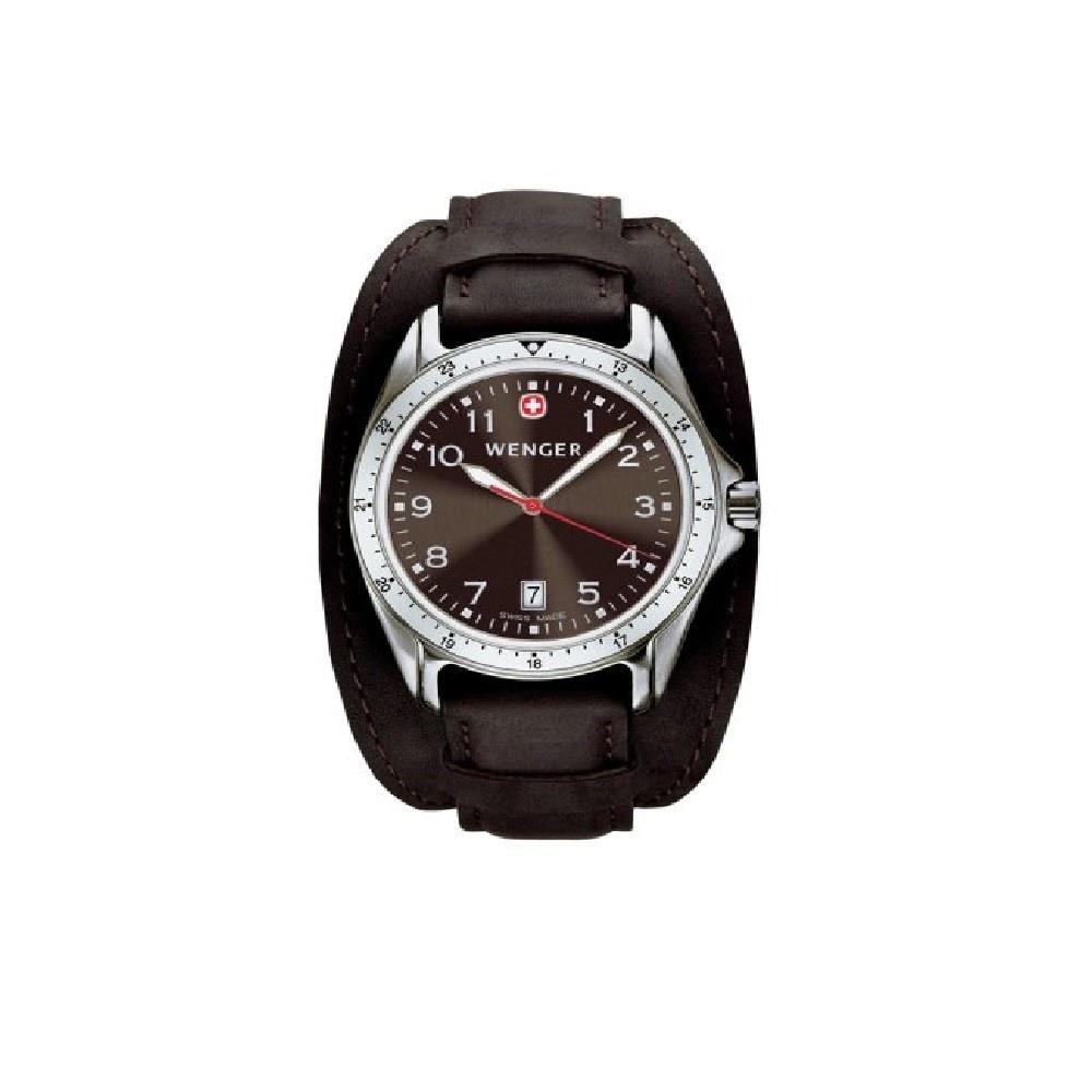Wenger Men&#39;s 72123 Alpine Brown Leather Watch