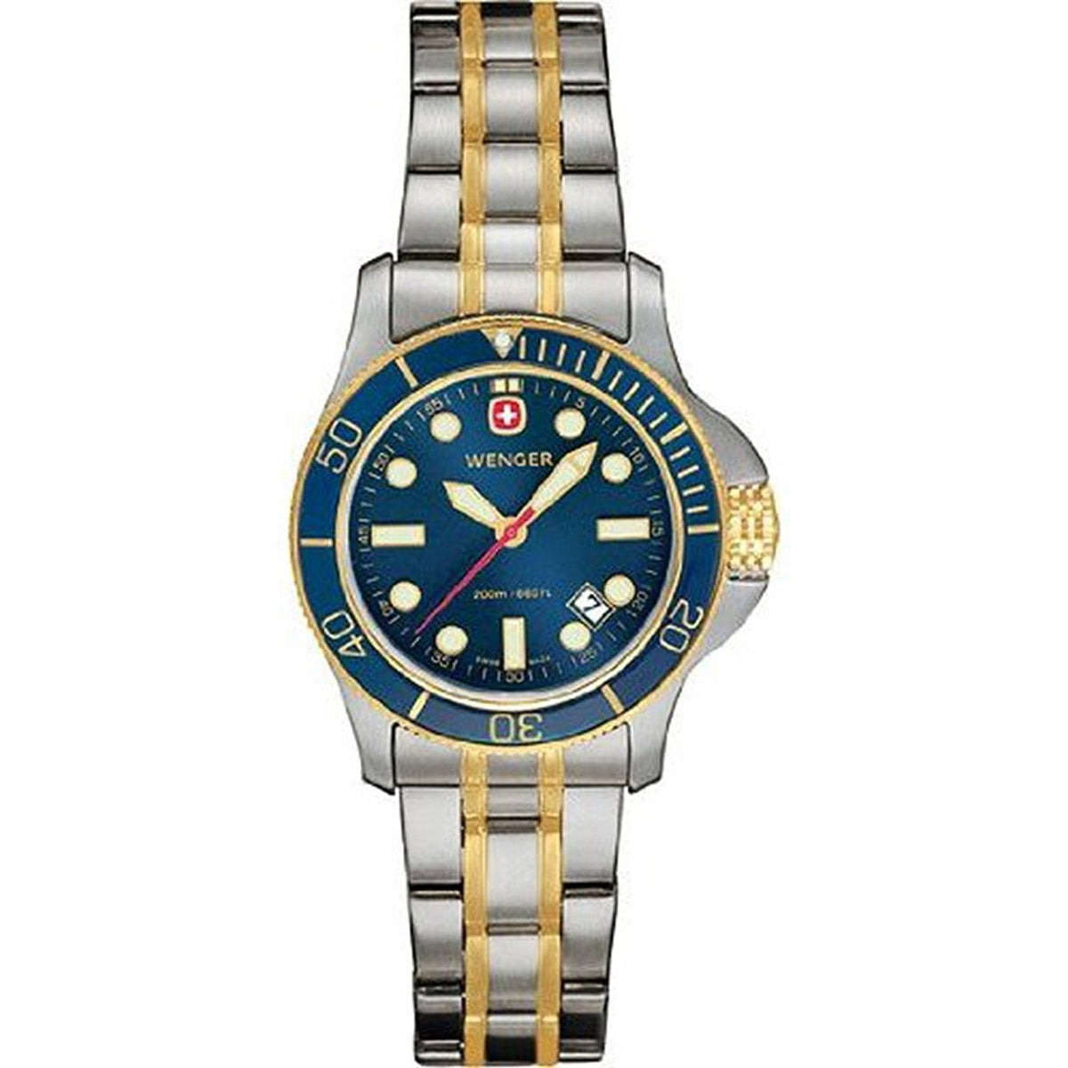 Wenger Women&#39;s 72336 Diver Two-Tone Stainless Steel Watch