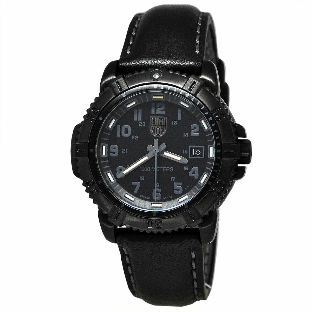 Luminox Men&#39;s 7251.BO Modern Mariner Black Leather Watch