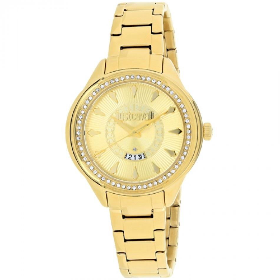 Just Cavalli Women&#39;s 7253571501 JC01 Gold-Tone Stainless Steel Watch