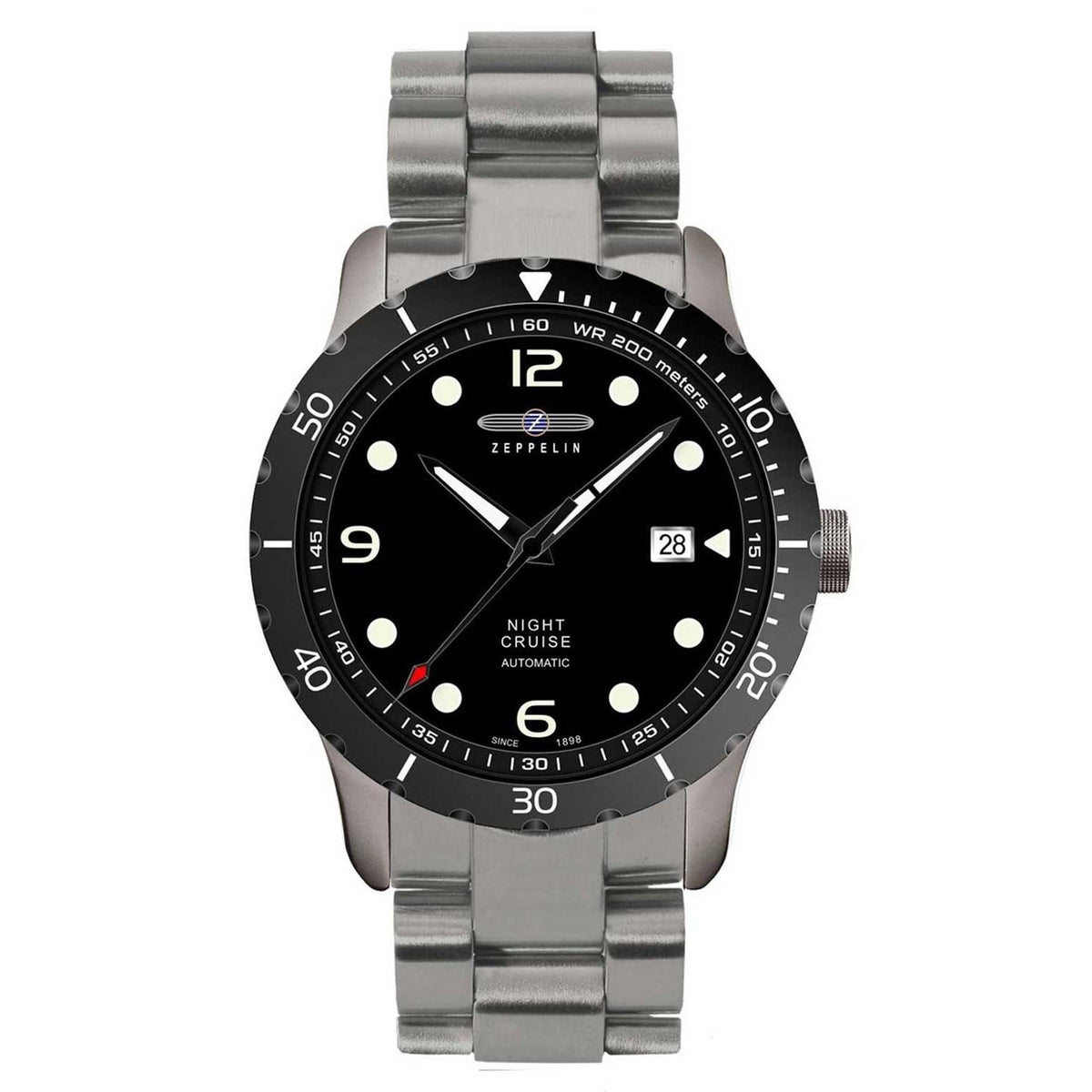 Zeppelin Men&#39;s 7264M-2 Night Cruise Automatic Stainless Steel Watch