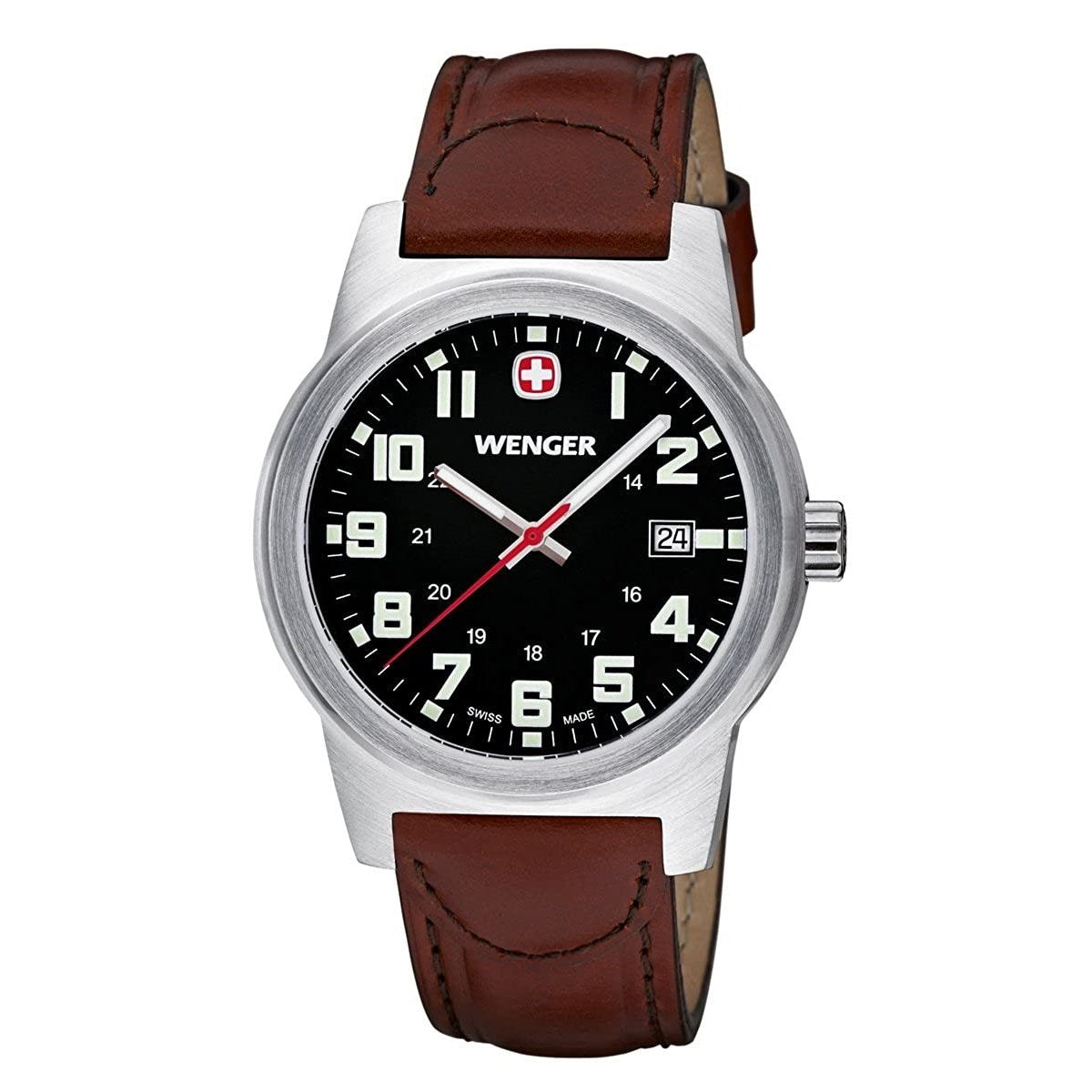 Wenger Men&#39;s 72800W Field Classic Brown Leather Watch