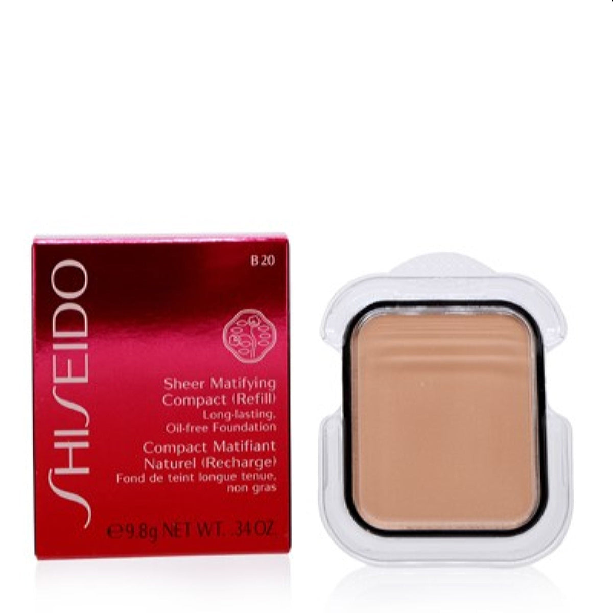 Shiseido Sheer Matifying Foundation Refill (B20 Natural Light Beige) .34 Oz  10327