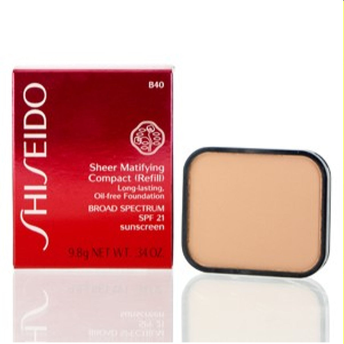 Shiseido Sheer Matifying Foundation Refill (B40 Natural Fair Beige) .34 Oz 10328