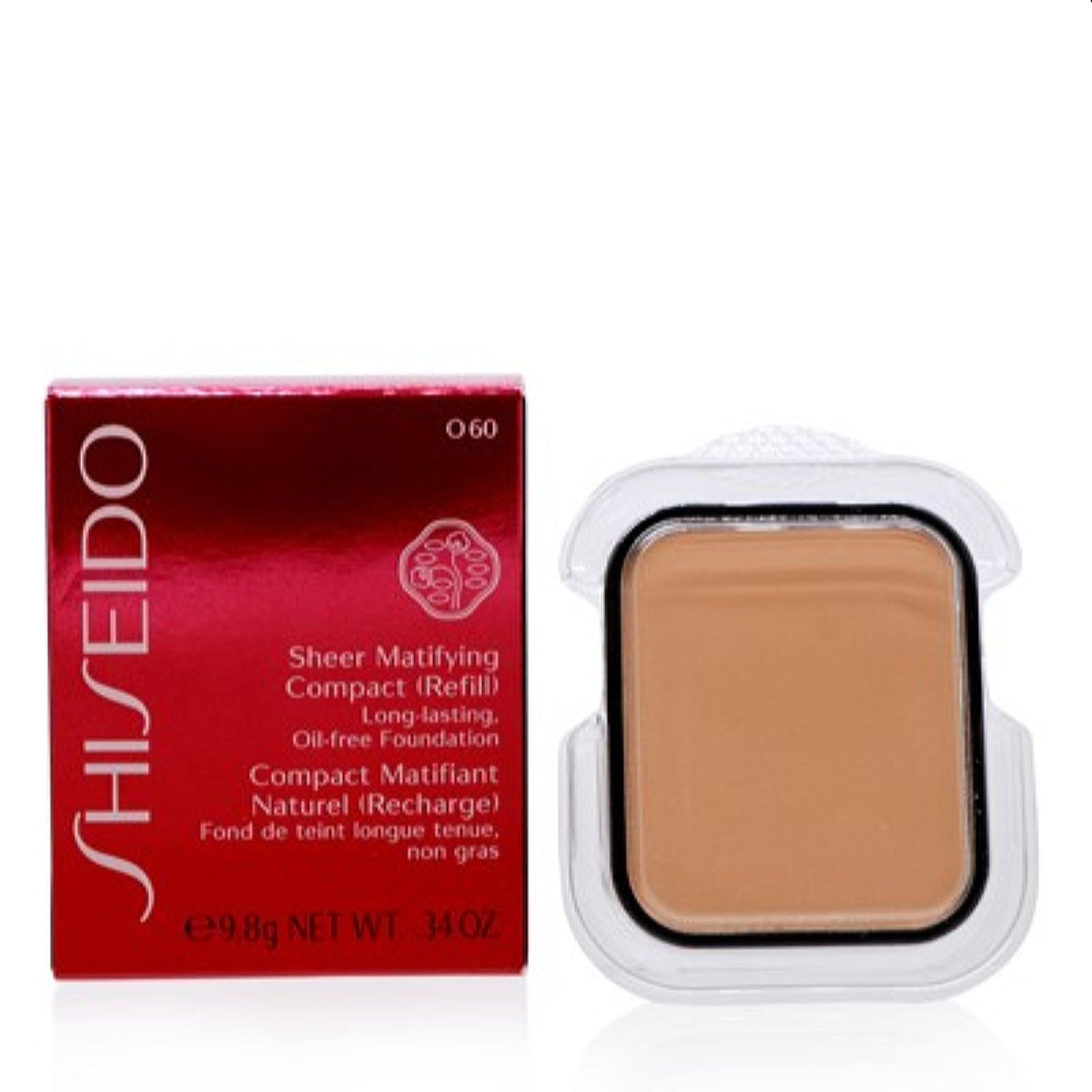 Shiseido Sheer Matifying Foundation Refill (O60 Natural Deep Ochre) .34 Oz  10334
