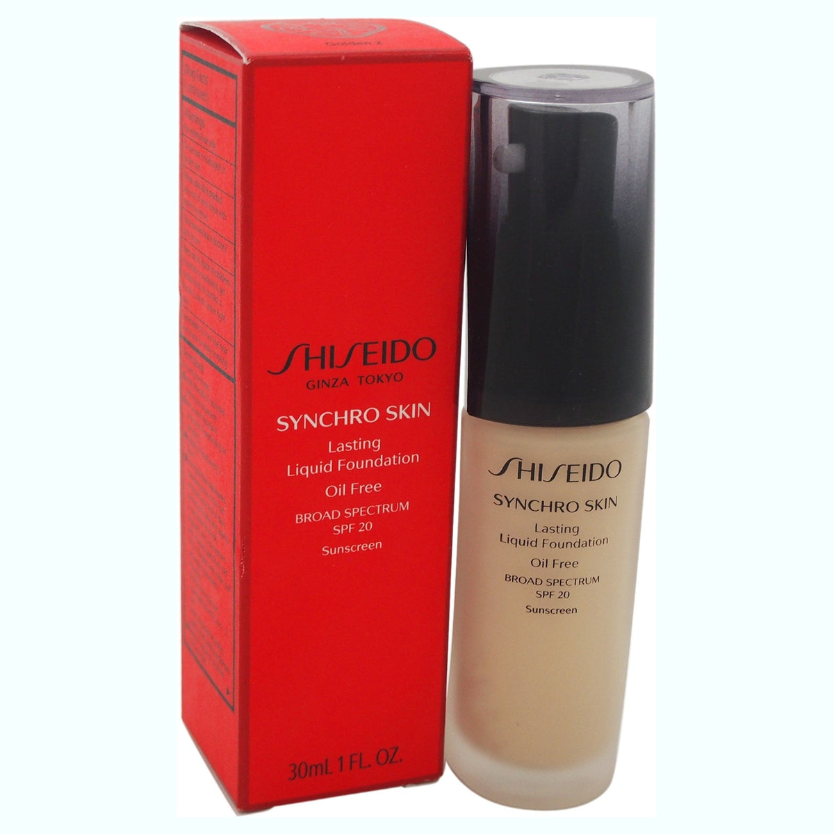 Shiseido Synchro Skin Spf 20 Lasting Liquid Foundation (2) Golden 1.0 Oz   