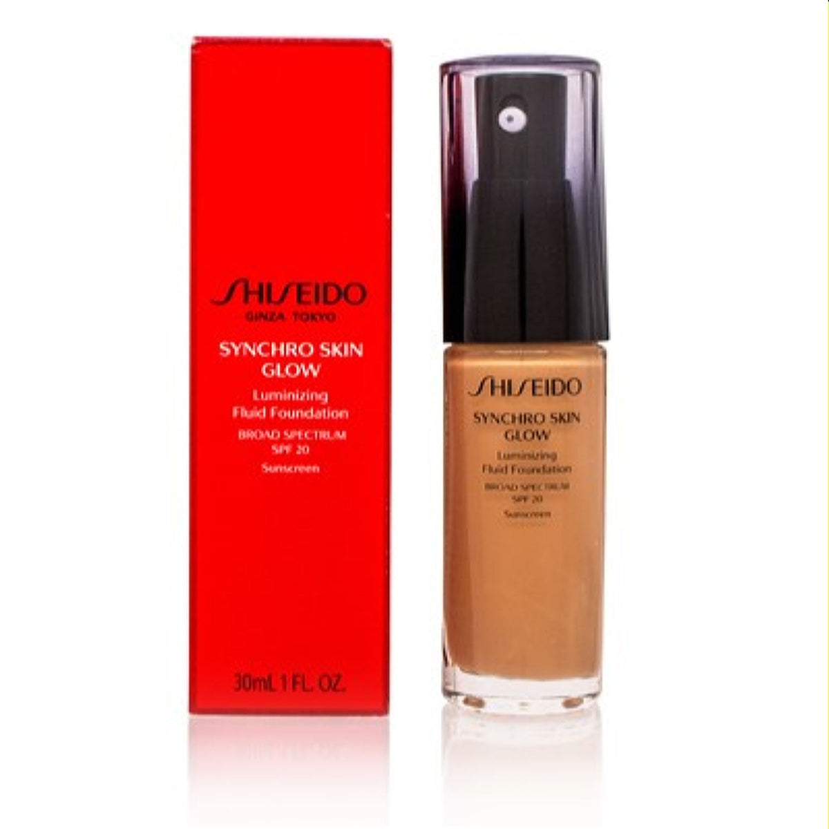 Shiseido Synchro Skin Glow Luminating Fluid Foundation (4) Rose 1.0 Oz (30 Ml) 13547