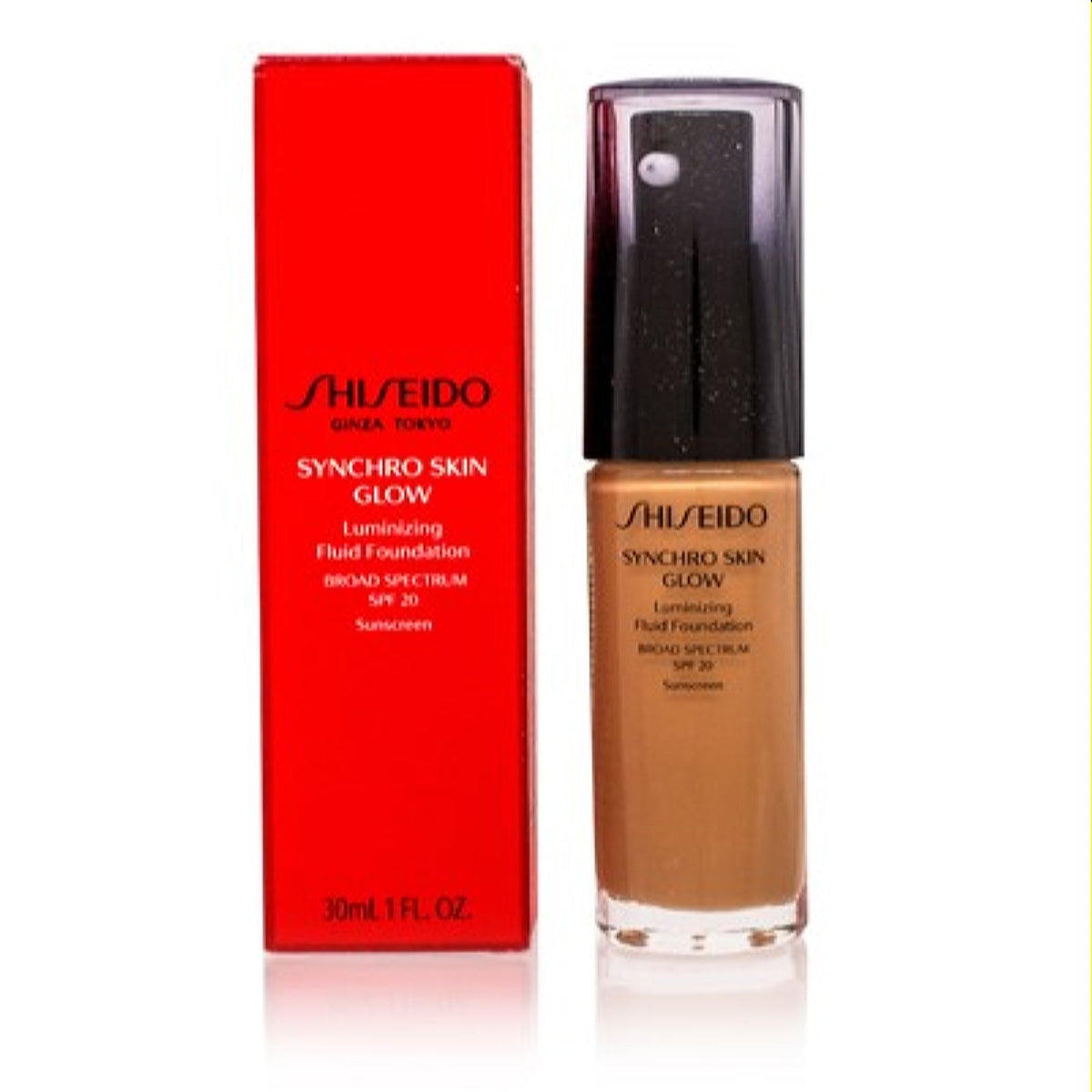 Shiseido Synchro Skin Glow Luminating Fluid Foundation (5) Rosesl.Dmgd 1.0 Oz  13548