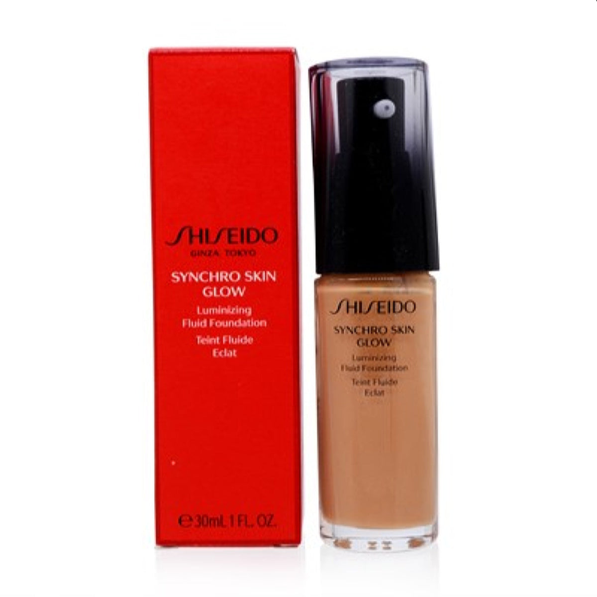 Shiseido Synchro Skin Glow Luminizing Liquid Foundation (5) Golden  1.0 Oz   