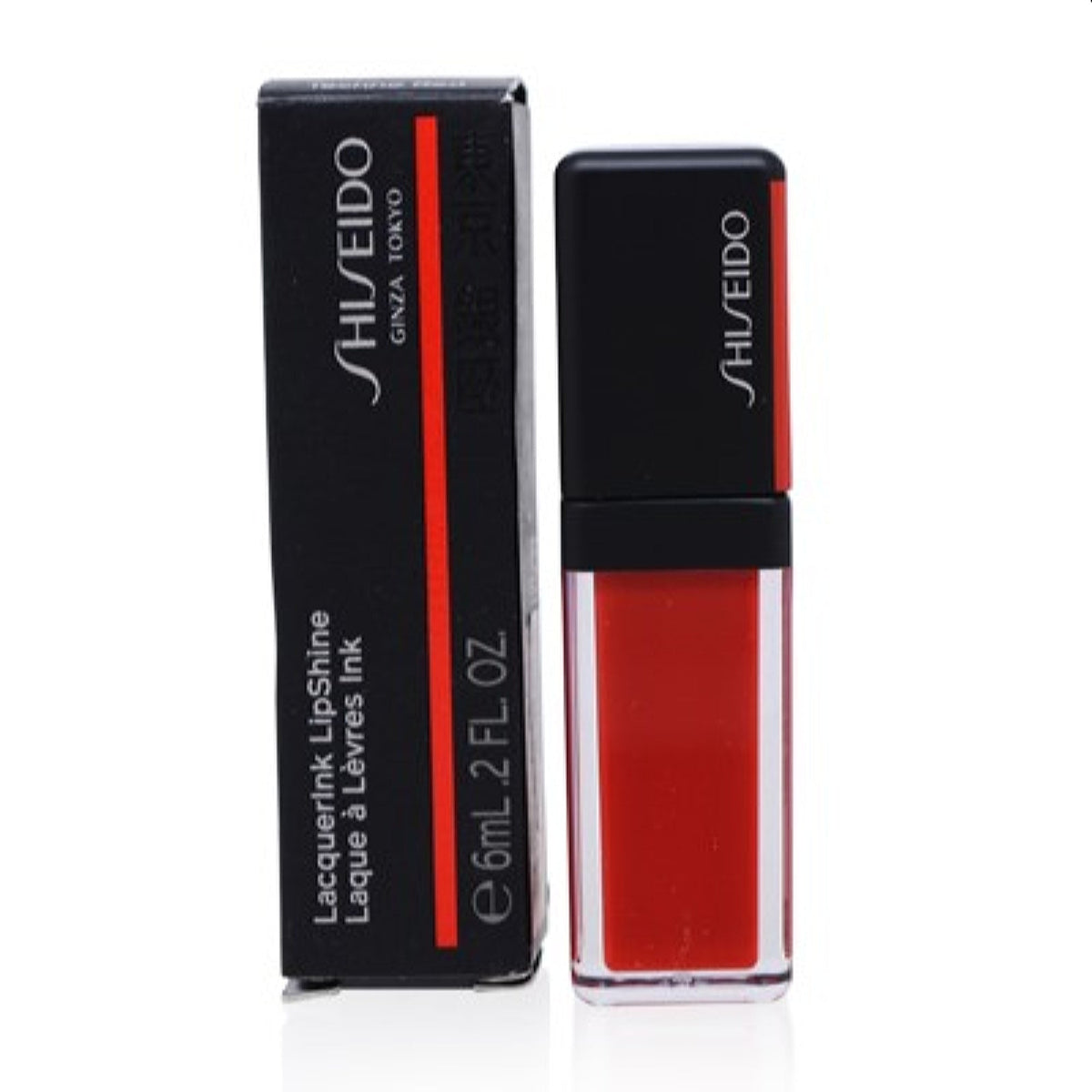 Shiseido Lacqer Ink Lip Shine (304 Techno Red) 0.2 Oz (6 Ml)  14827