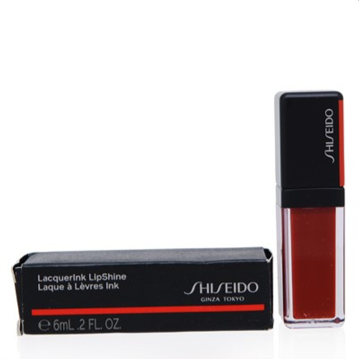 Shiseido Lacqer Ink Lip Shine (307 Scarlet Glare) 0.2 Oz (6 Ml)  14830