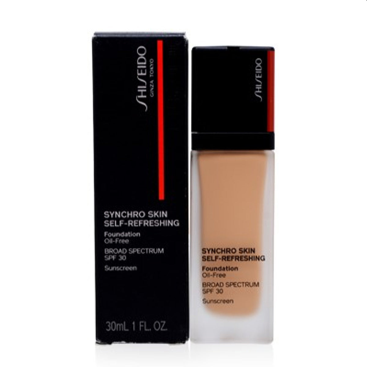 Shiseido Synchro Skin Self -Refreshing Foundation (340) Oak 1.0 Oz (30 Ml)  