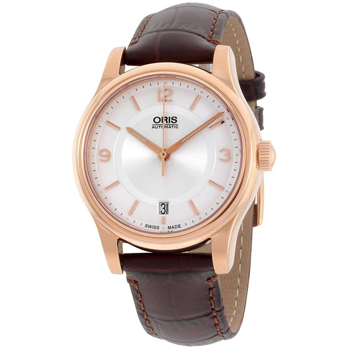 Oris Men&#39;s 73375784831LS Classic Automatic Brown Leather Watch