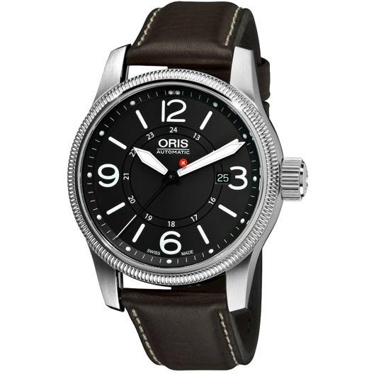 Oris Men&#39;s 73376294063LS Big Crown Brown Leather Watch