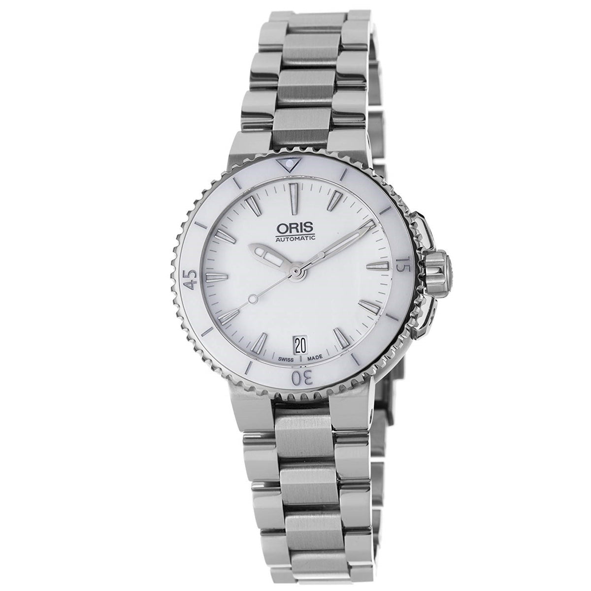 Oris Women&#39;s 73376524156MB Aquis Stainless Steel Watch
