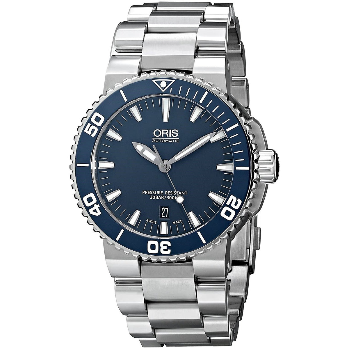 Oris Men's 73376534155MB Aquis Stainless Steel Watch
