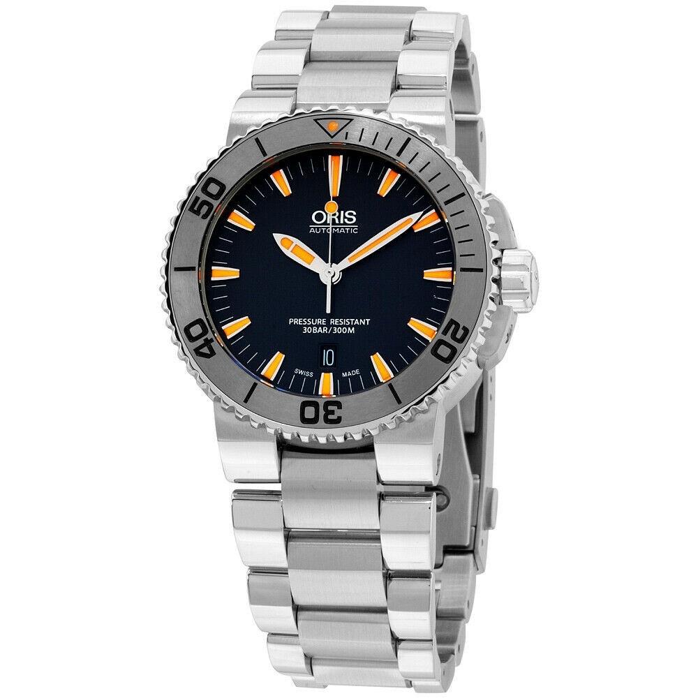 Oris Men&#39;s 73376534158MB Aquis Stainless Steel Watch