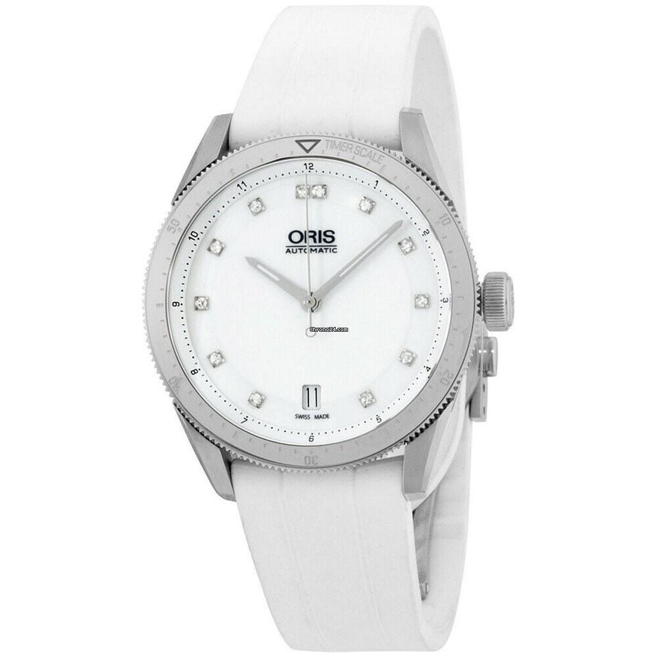 Oris Women&#39;s 73376714191RS Artix White Silicone Watch