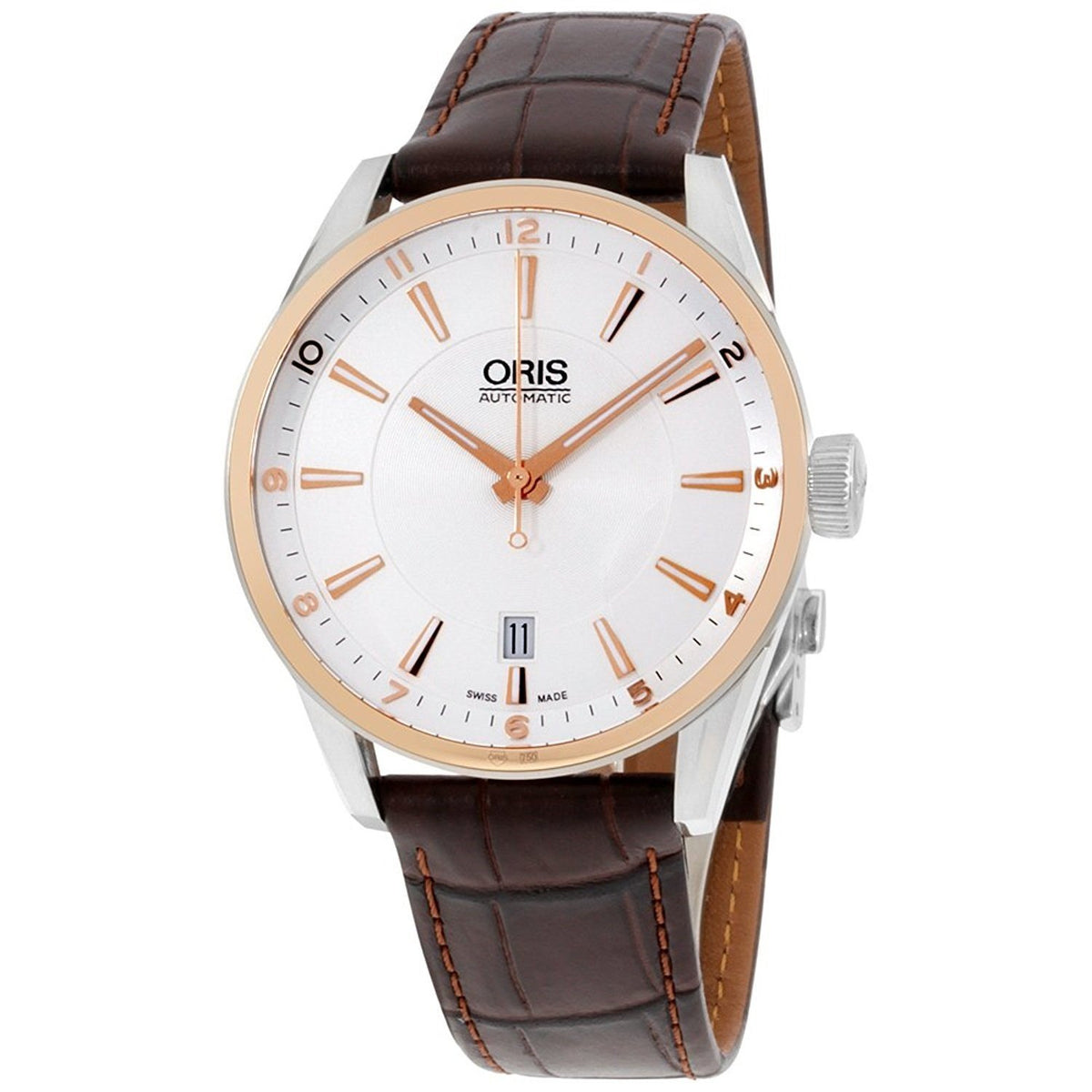 Oris Men&#39;s 73377136331LS Artix Date Brown Leather Watch