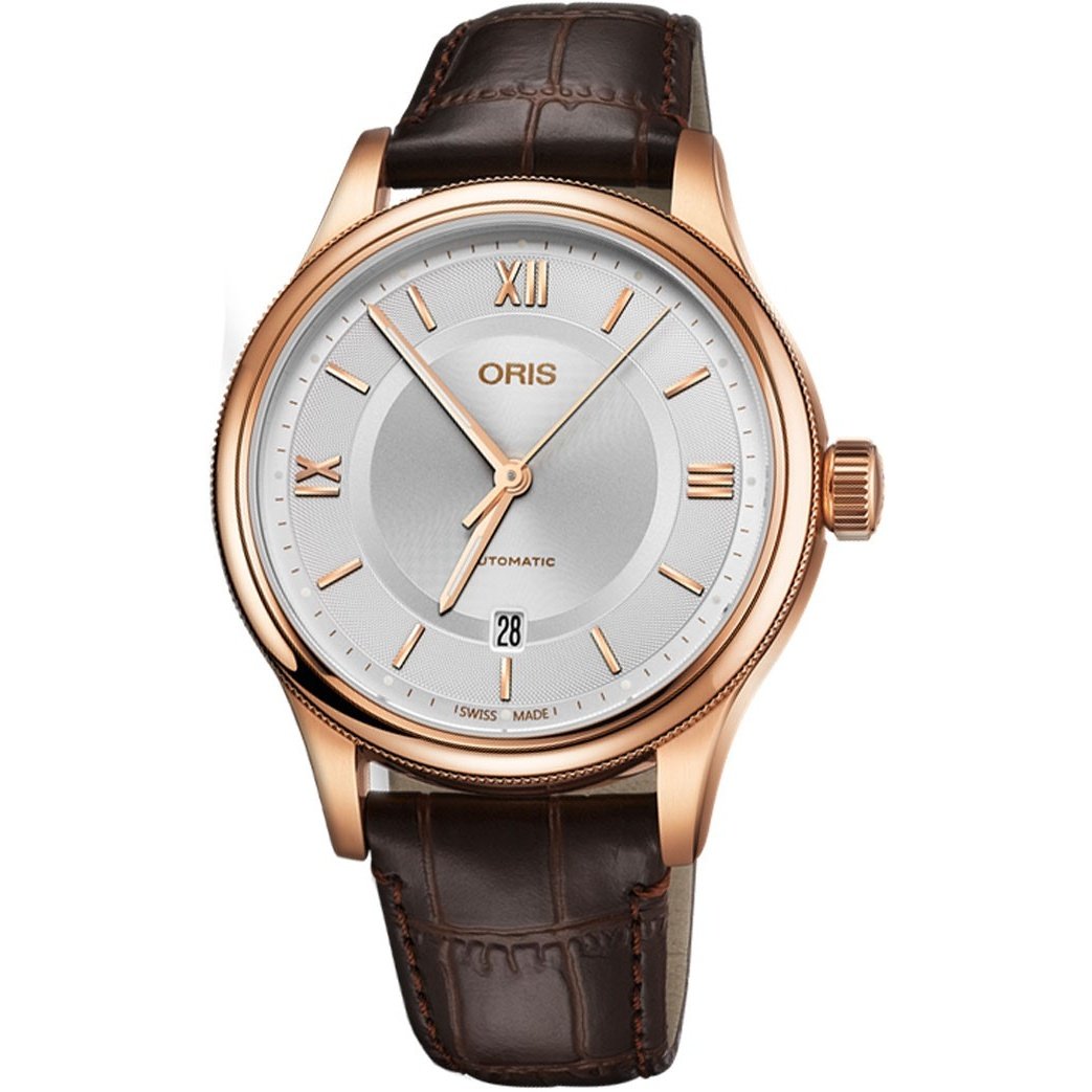 Oris Men's 73377194871LS Classic Brown Leather Watch