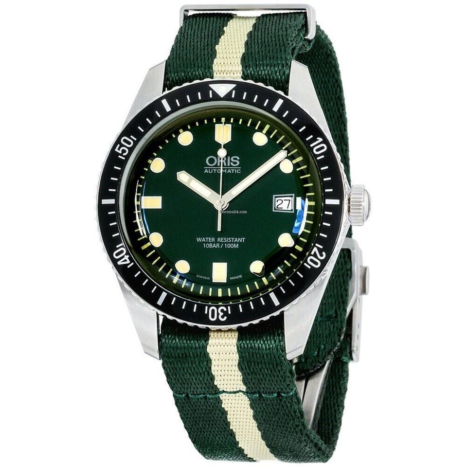Oris Men's 73377204057TSGN Divers Sixty-Five Two-Tone Nylon Watch
