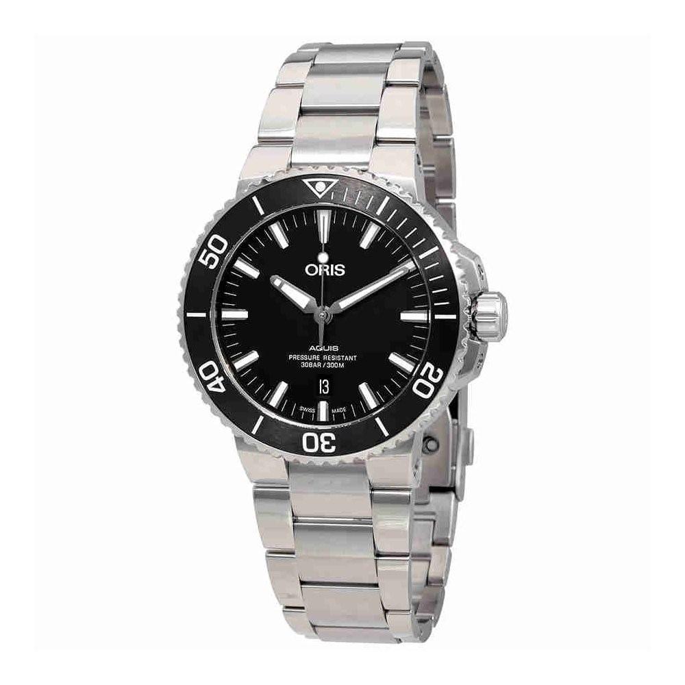 Oris Men's 73377304154MB Aquis Stainless Steel Watch