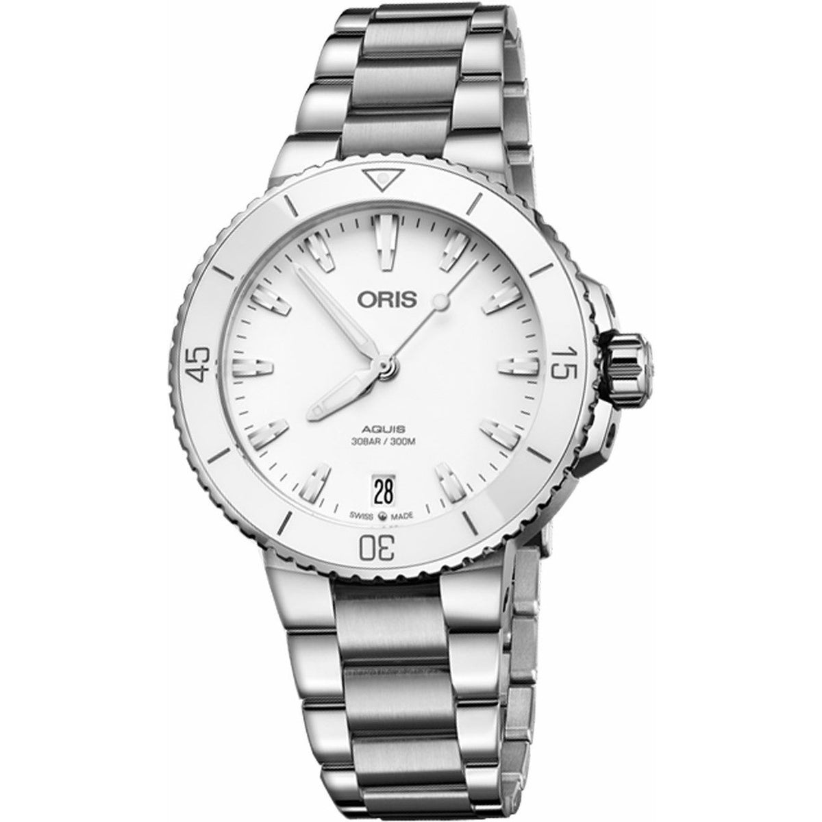 Oris Women&#39;s 73377314151MB Aquis Stainless Steel Watch
