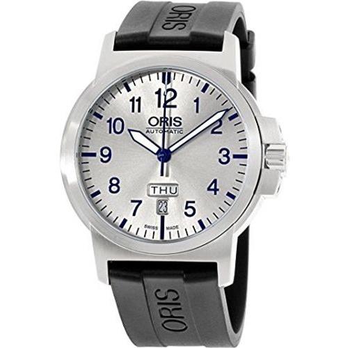 Oris Men&#39;s 73576414161RSBLK BC3 Black Silicone Watch