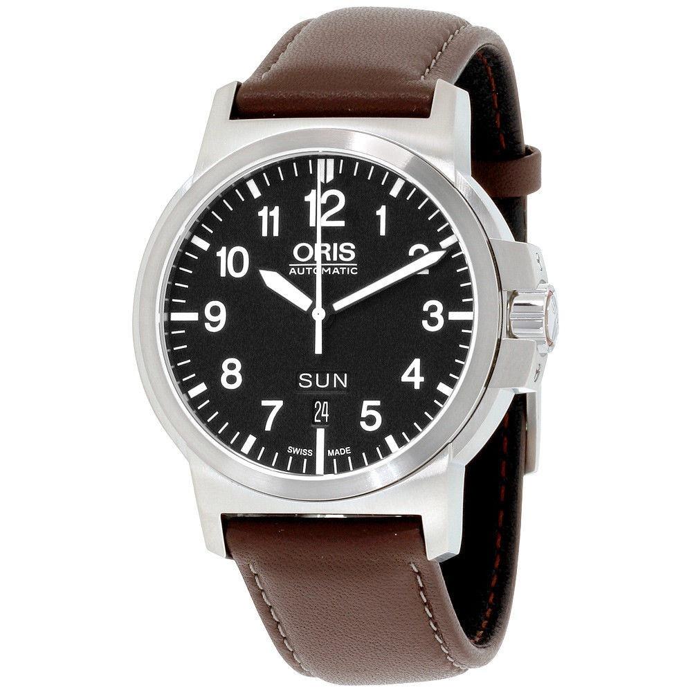 Oris Men&#39;s 73576414164LS BC3 Brown Leather Watch