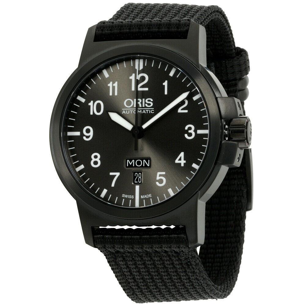 Oris Men&#39;s 73576414733TSBLK BC3 Black Canvas Watch