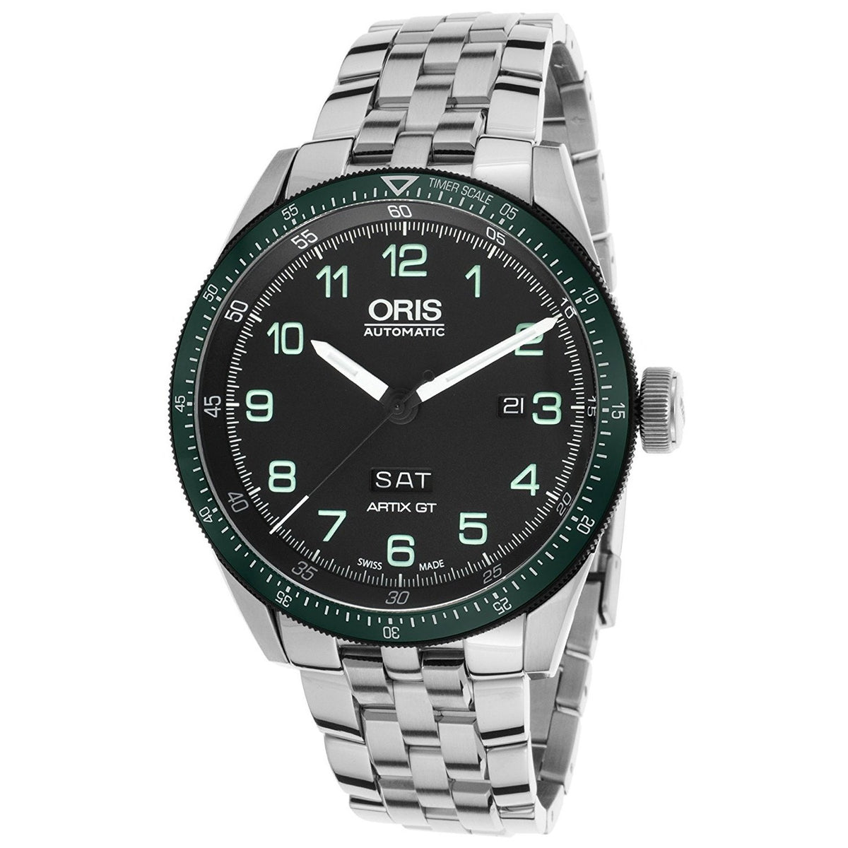 Oris Men&#39;s 73577064494MB Calobra Stainless Steel Watch