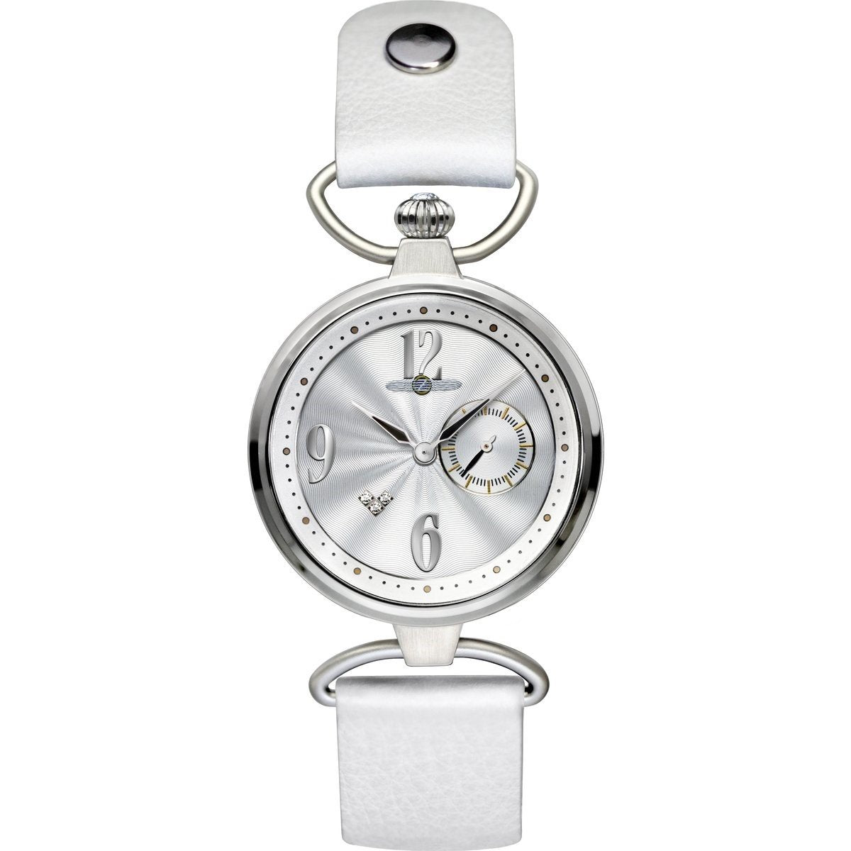 Zeppelin Women's 7437-1 Princess of the Sky Crystal White Leather Watch