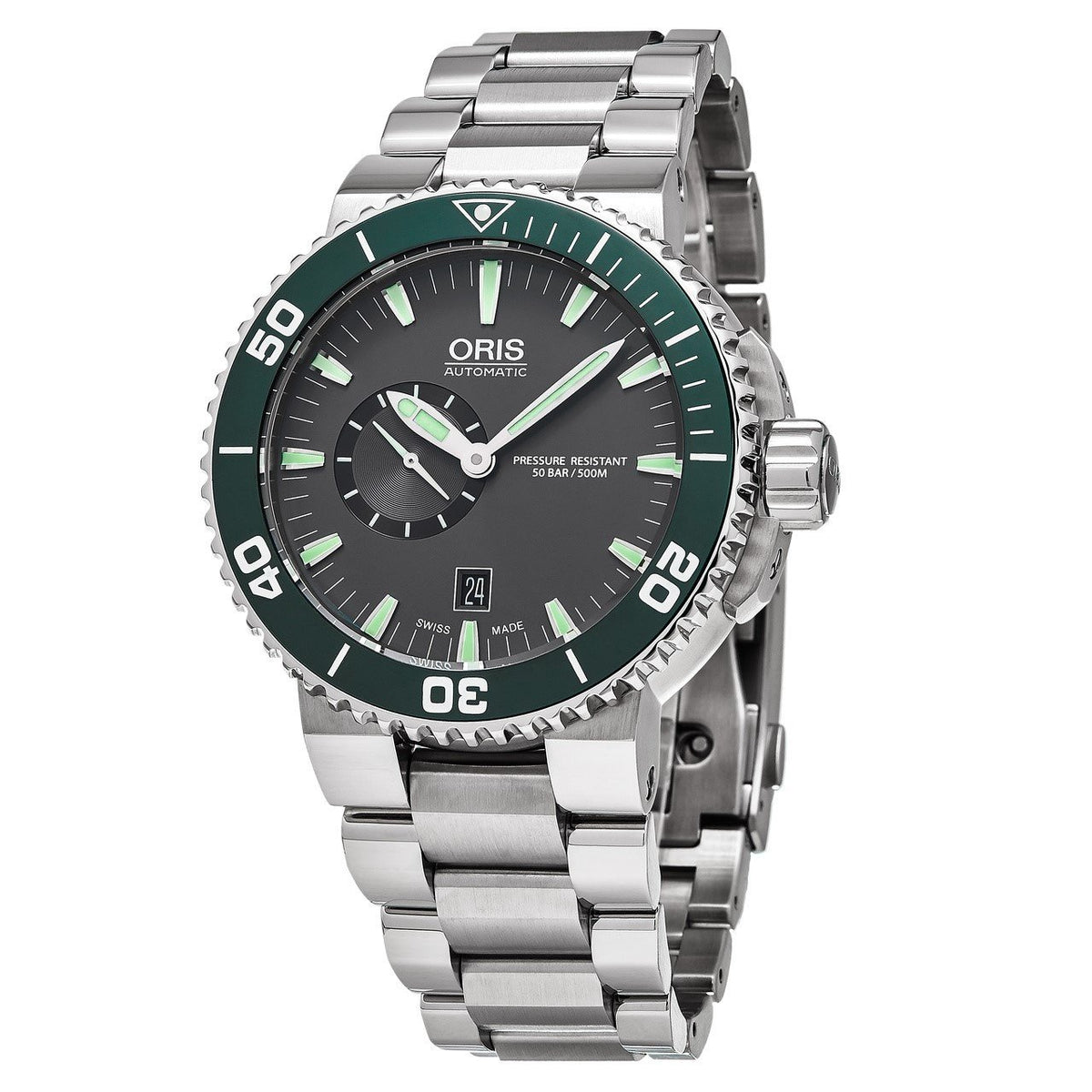 Oris Men's 74376734137MB Aquis Stainless Steel Watch