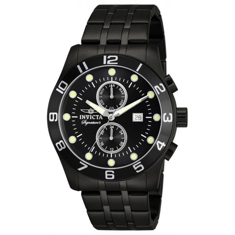 Invicta Men&#39;s 7451 Signature Black Stainless Steel Watch