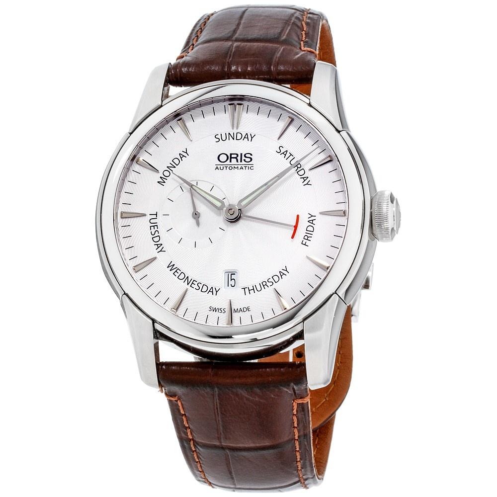 Oris Men&#39;s 74576664051LSBRN Artelier Brown Leather Watch