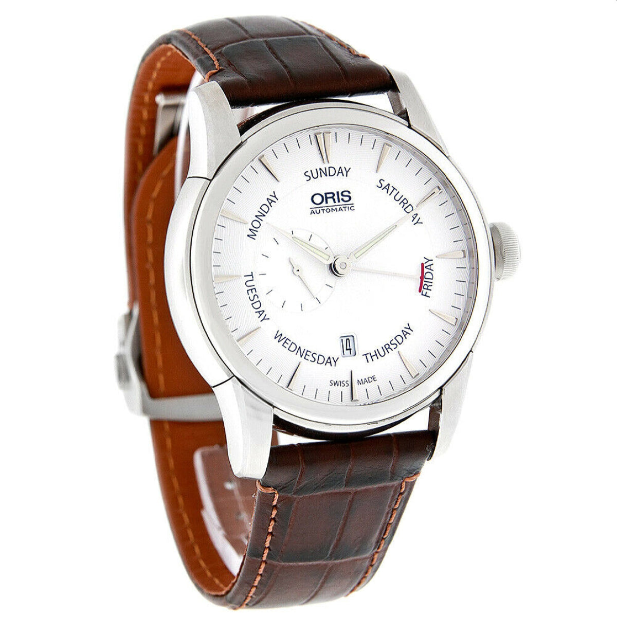 Oris Artelier  Men&#39;s 74576664051LS Brown Leather Watch