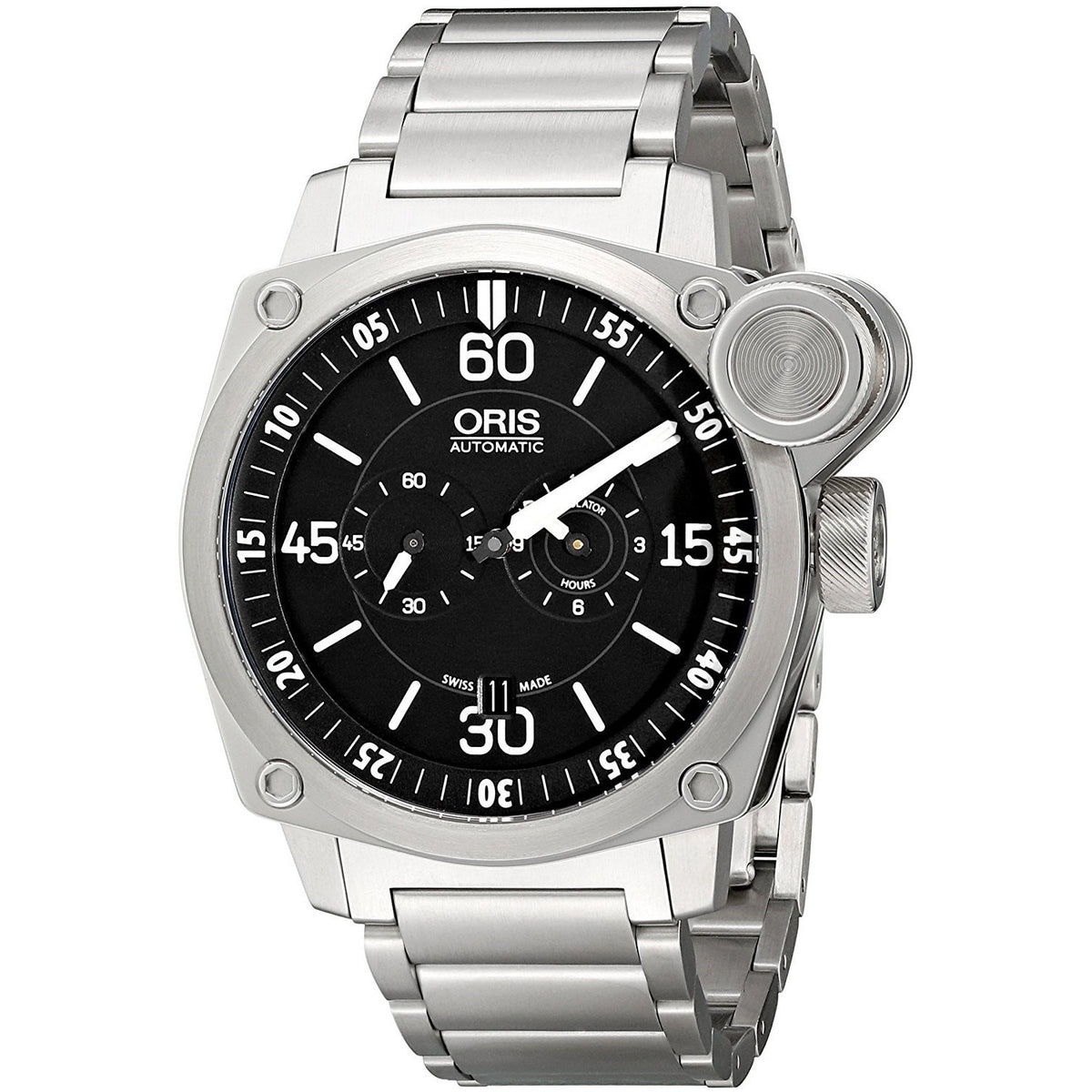 Oris Men&#39;s 74976324194MB BC4 Der Meisterflieger Chronograph Automatic Stainless Steel Watch