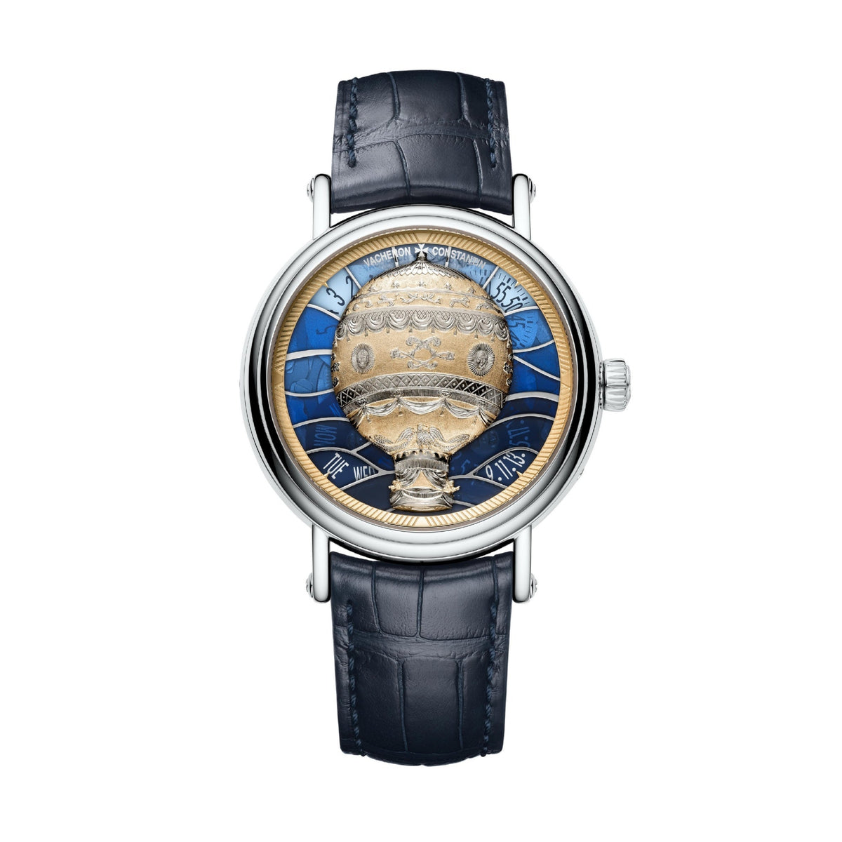 Vacheron Constantin Men's 7610U-000G-B210 Metiers d'Art Les Aerostiers Blue Leather Watch
