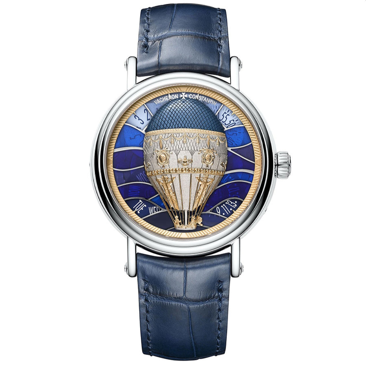 Vacheron Constantin Men's 7610U-000G-B245 Metiers d'Art Les Aerostiers Blue Leather Watch