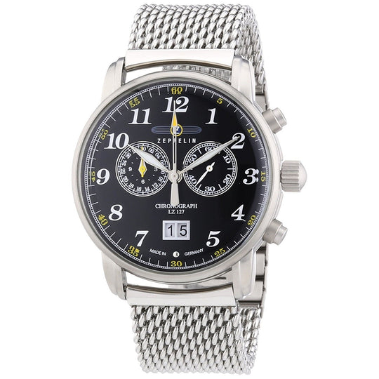 Zeppelin Men's 7686M-2 Graf Chronograph Stainless Steel Watch