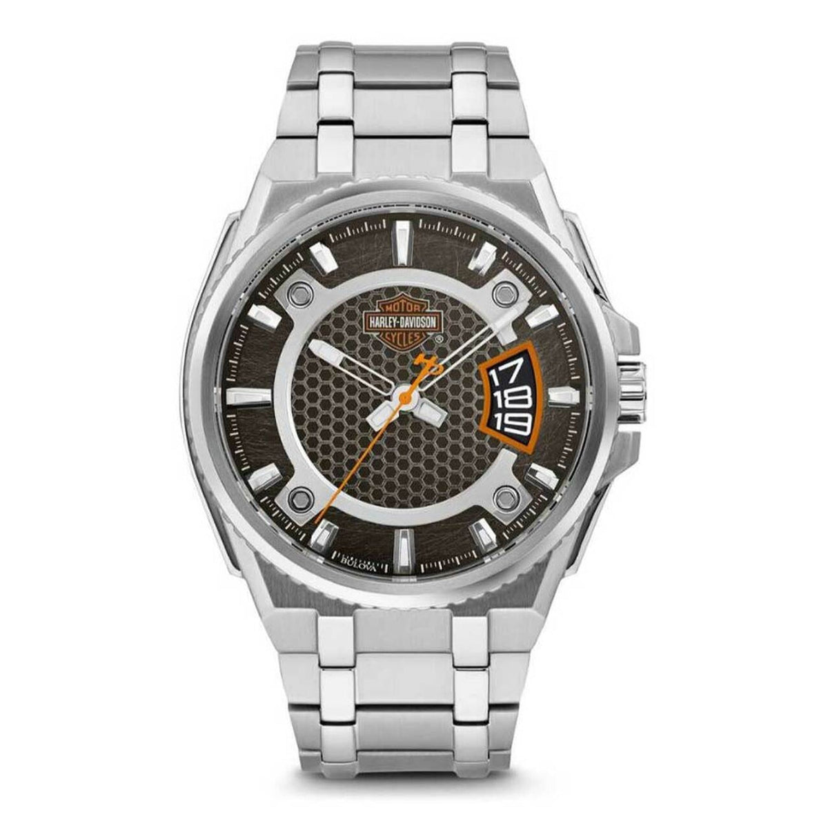 Bulova Harley-Davidson Men&#39;s 76B180 Harley-Davidson Stainless Steel Watch
