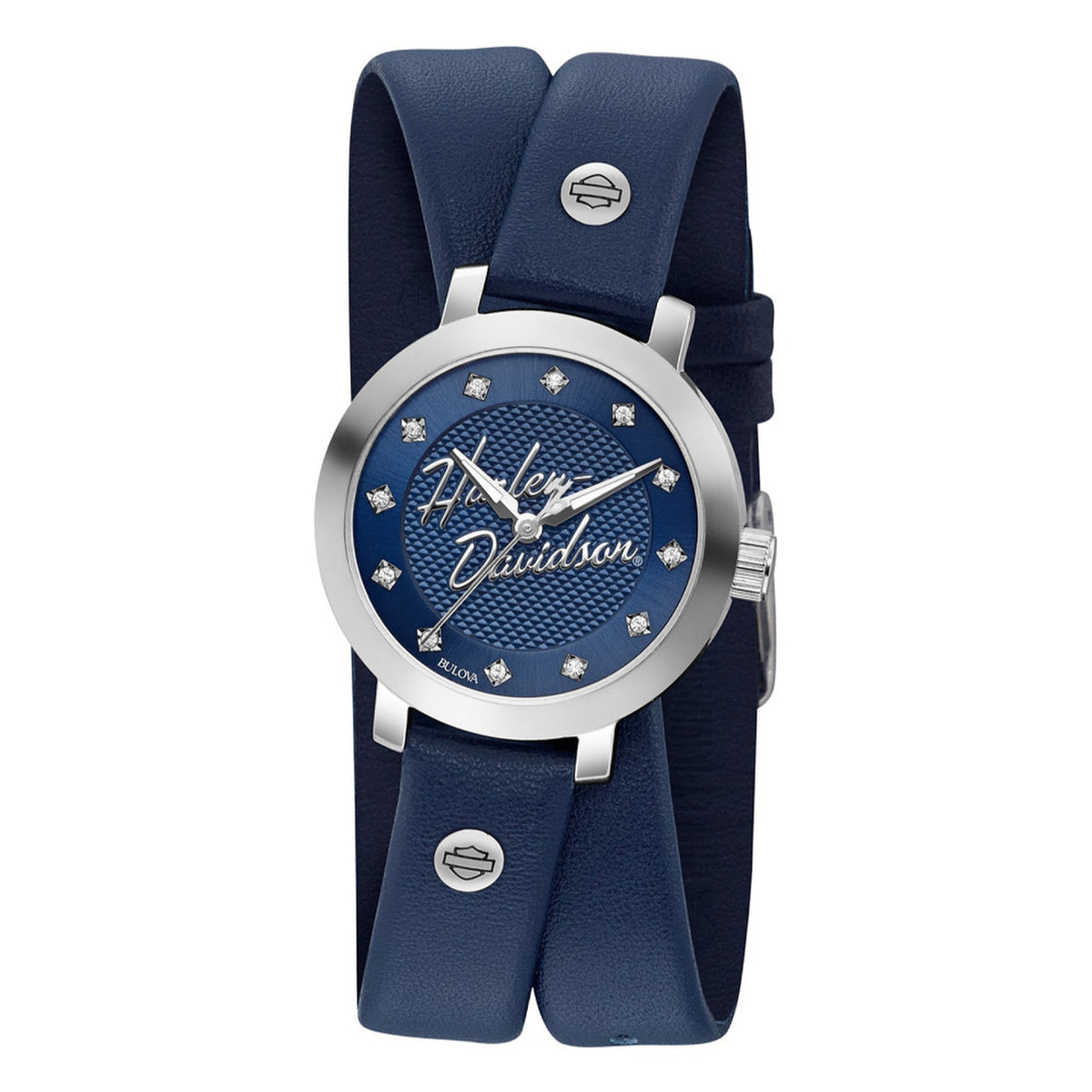Bulova Harley-Davidson Women's 76L189 Harley-Davidson Blue Leather Watch