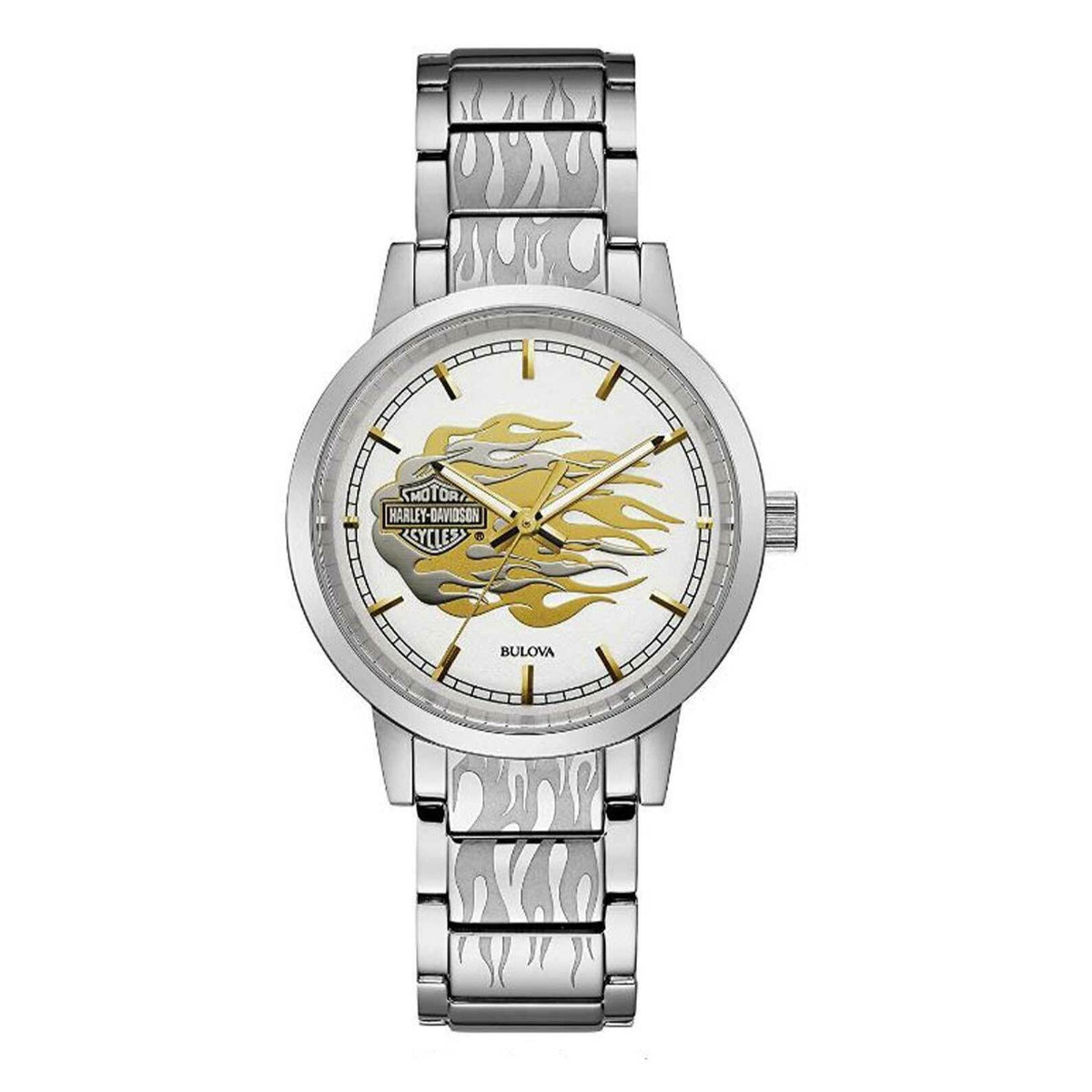 Bulova Harley-Davidson Women&#39;s 76L191 Harley-Davidson Stainless Steel Watch