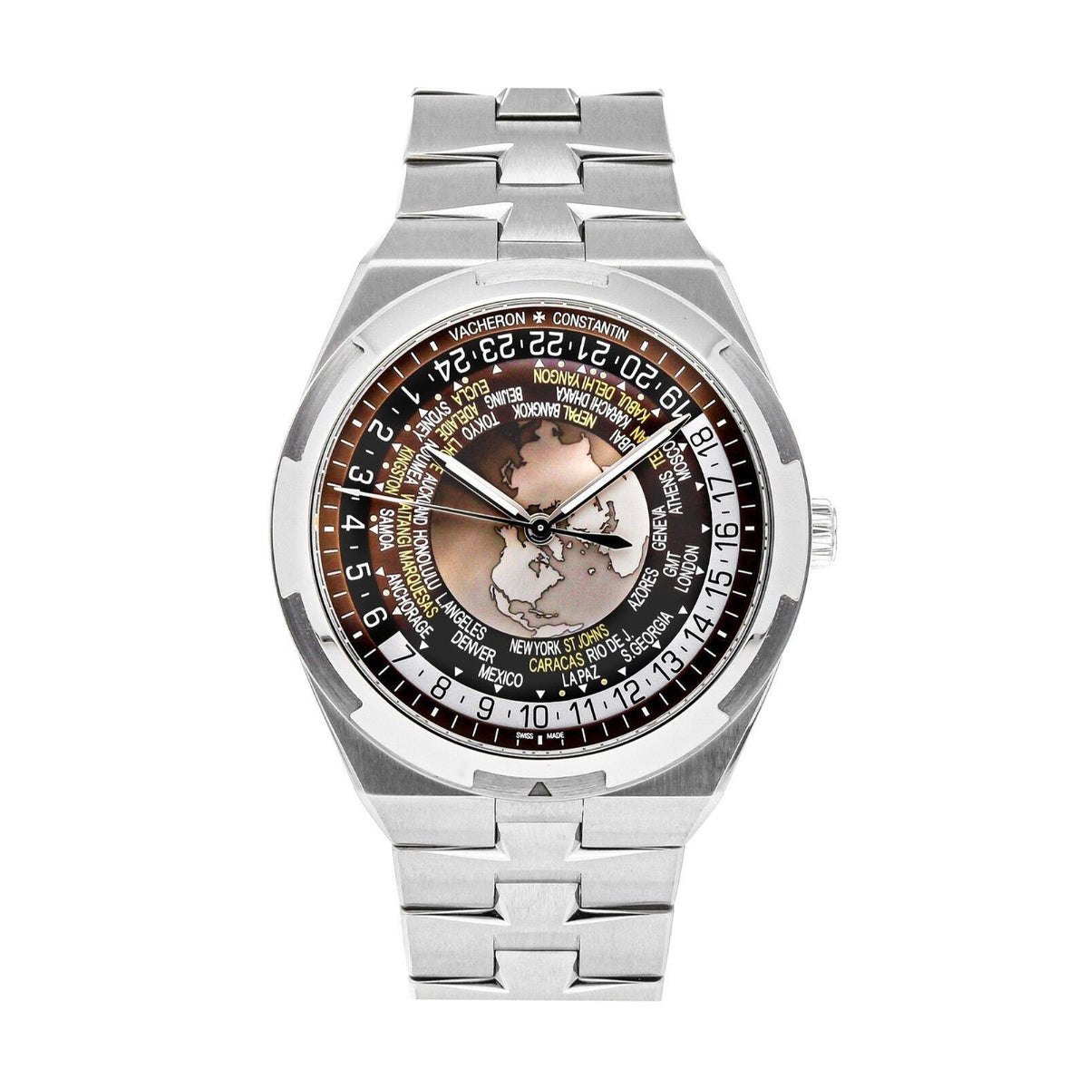 Vacheron Constantin Men's 7700V-110A-B176 Overseas World Time Stainless Steel Watch