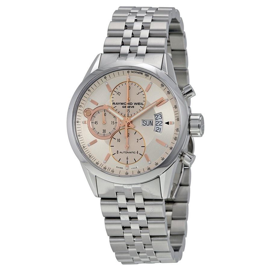 Raymond Weil Men&#39;s 7730-ST-65025 Freelancer Chronograph Automatic Stainless Steel Watch