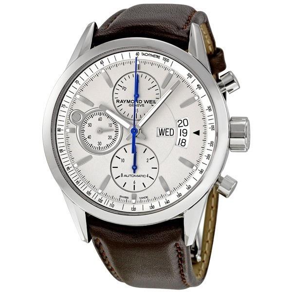 Raymond Weil Men&#39;s 7730-STC-65021 Freelancer Chronograph Automatic Brown Leather Watch