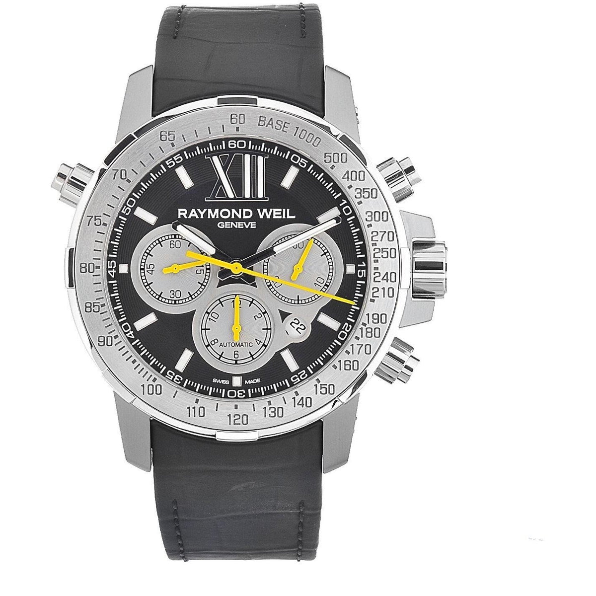 Raymond Weil Men&#39;s 7800-TIR-00207 Nabucco Chronograph Automatic Black Leather Watch